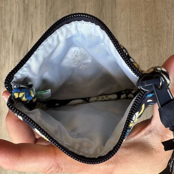 Vera Bradley Ellie Blue Pattern Small Lined Cosmetic Zip Pouch Case - Picture 4 of 5